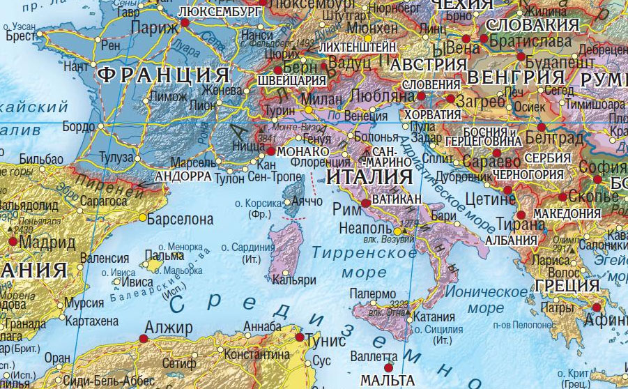 Политическая карта мира (mir045)
