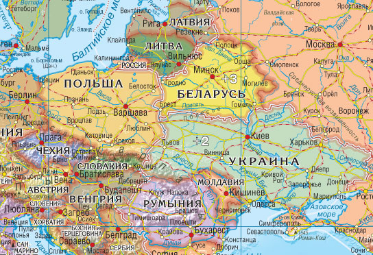 Политическая карта мира с инфографикой (mir029)
