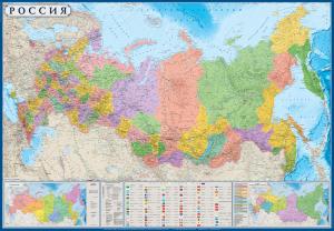Политико-административная карта России и сопредельных государств, картон 