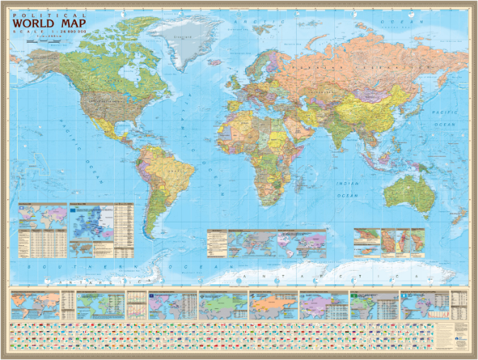 Political world map (mir046)