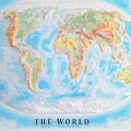 Рельефные карты мира