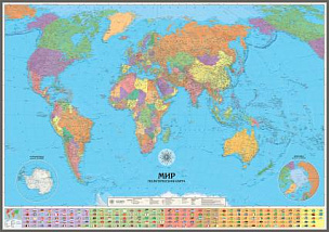 настенная Политическая карта мира Классик (mir042)