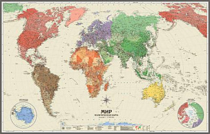 Политическая карта мира. Континенты и Части Света (mir035)