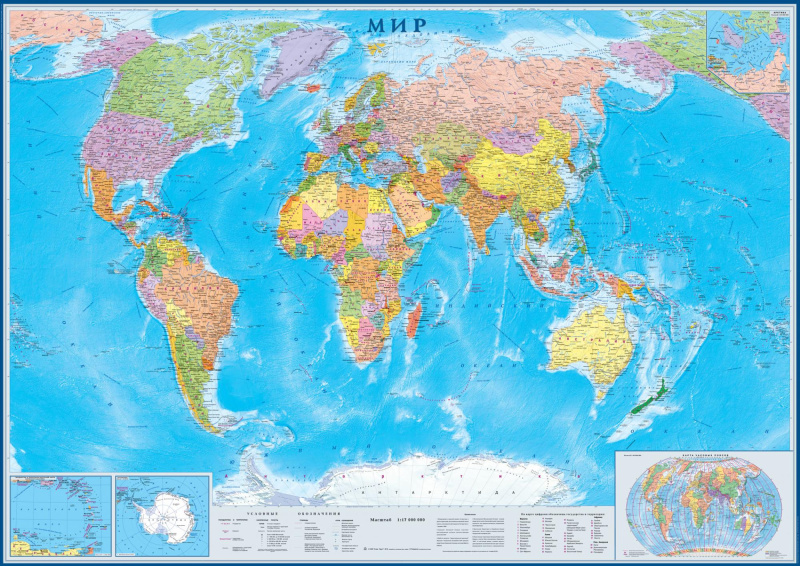 Политическая карта мира (mir027)