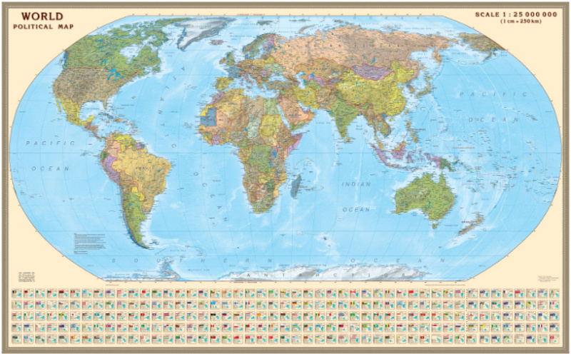 Political world map (mir047)