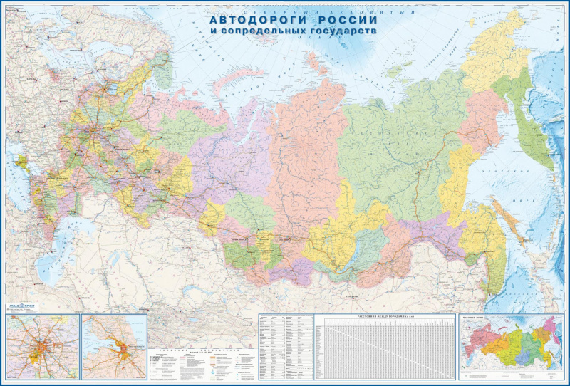 карта Автодороги России и сопредельных государств (tr112)