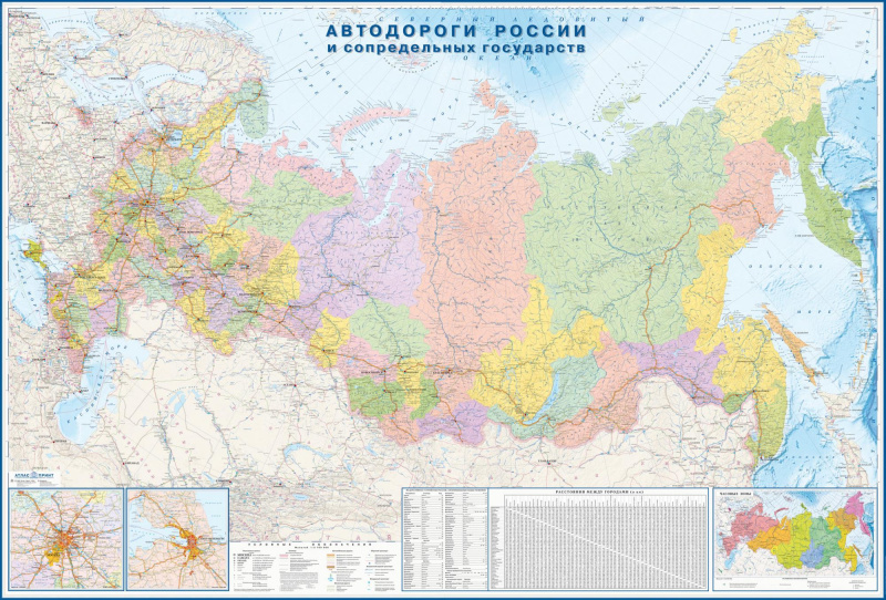 карта Автодороги России и сопредельных государств (tr111)