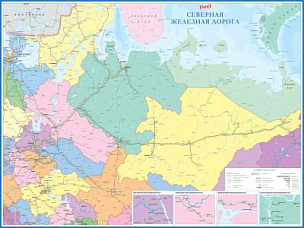 настенная карта Северная железная дорога  (tr022)